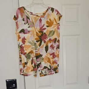 Joie Floral Multicolor Women's Top Sz L Nwt